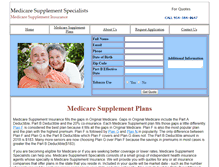 Tablet Screenshot of medicaresupplementspecialists.com